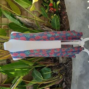 Lularoe duster vest extra small blue pink floral new with tags